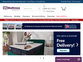 'us-mattress.com' screenshot