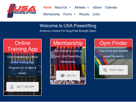 'usapowerlifting.com' screenshot