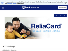 'usbankreliacard.com' screenshot