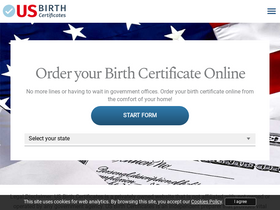 'usbirthcertificates.com' screenshot