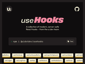 'usehooks.com' screenshot