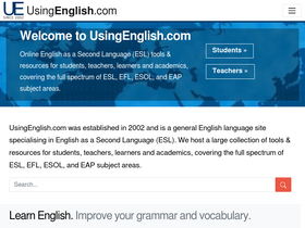 'usingenglish.com' screenshot