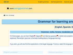 'usinggrammar.com' screenshot