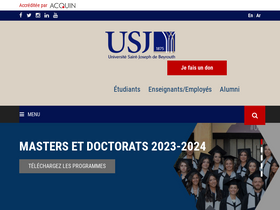 'usj.edu.lb' screenshot