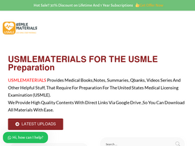 'usmlematerials.net' screenshot