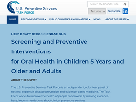 'uspreventiveservicestaskforce.org' screenshot
