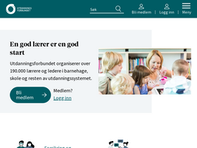 'utdanningsforbundet.no' screenshot