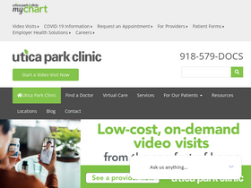 'uticaparkclinic.com' screenshot