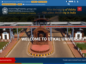 'utkaluniversity.ac.in' screenshot