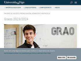 'uvigo.es' screenshot