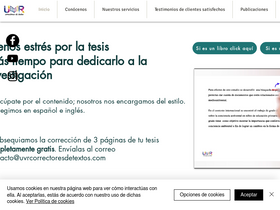 'uvrcorrectoresdetextos.com' screenshot