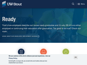 'uwstout.edu' screenshot
