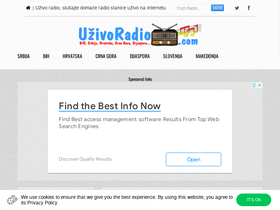 'uzivoradio.com' screenshot