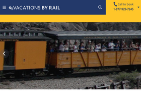 'vacationsbyrail.com' screenshot
