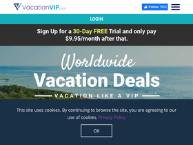'vacationvip.com' screenshot