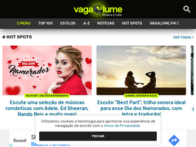 'vagalume.com.br' screenshot