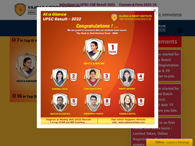 'vajiraoinstitute.com' screenshot