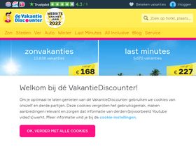 'vakantiediscounter.nl' screenshot