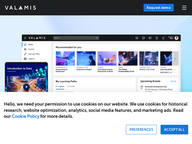 'valamis.com' screenshot
