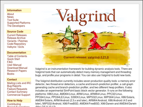 'valgrind.org' screenshot