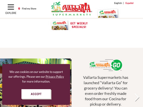 'vallartasupermarkets.com' screenshot