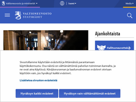 'valtioneuvosto.fi' screenshot