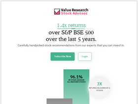 'valueresearchstocks.com' screenshot