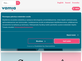 'vamia.fi' screenshot