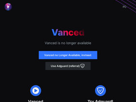 'vancedapp.com' screenshot