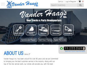 'vanderhaags.com' screenshot