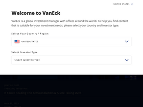 'vaneck.com' screenshot