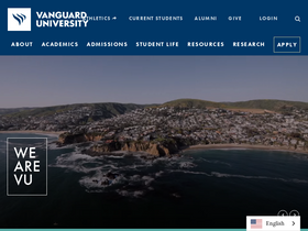 'vanguard.edu' screenshot