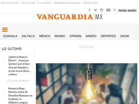 'vanguardia.com.mx' screenshot