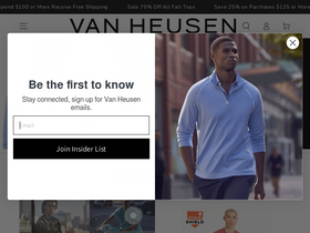 'vanheusen.com' screenshot
