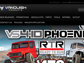 'vanquishproducts.com' screenshot
