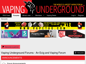 'vapingunderground.com' screenshot