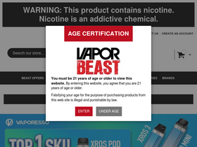 'vaporbeast.com' screenshot