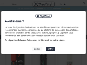 'vapoter.fr' screenshot