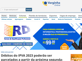'varginhaonline.com.br' screenshot