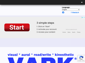 'vark-learn.com' screenshot