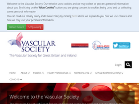 'vascularsociety.org.uk' screenshot