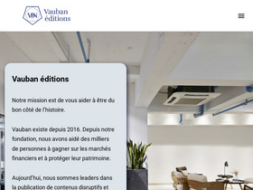 'vauban-editions.com' screenshot