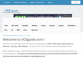 'vceguide.com' screenshot