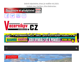 'vecernikpv.cz' screenshot