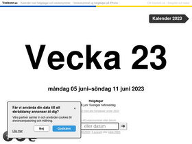 'veckonr.se' screenshot