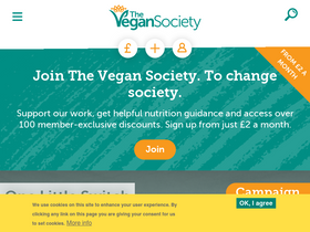 'vegansociety.com' screenshot
