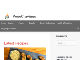'vegecravings.com' screenshot