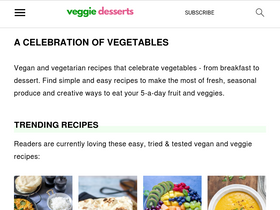 'veggiedesserts.com' screenshot