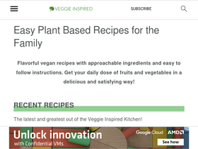 'veggieinspired.com' screenshot