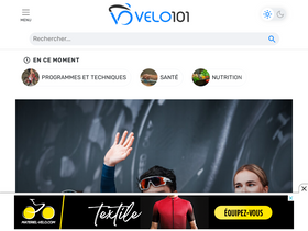 'velo101.com' screenshot